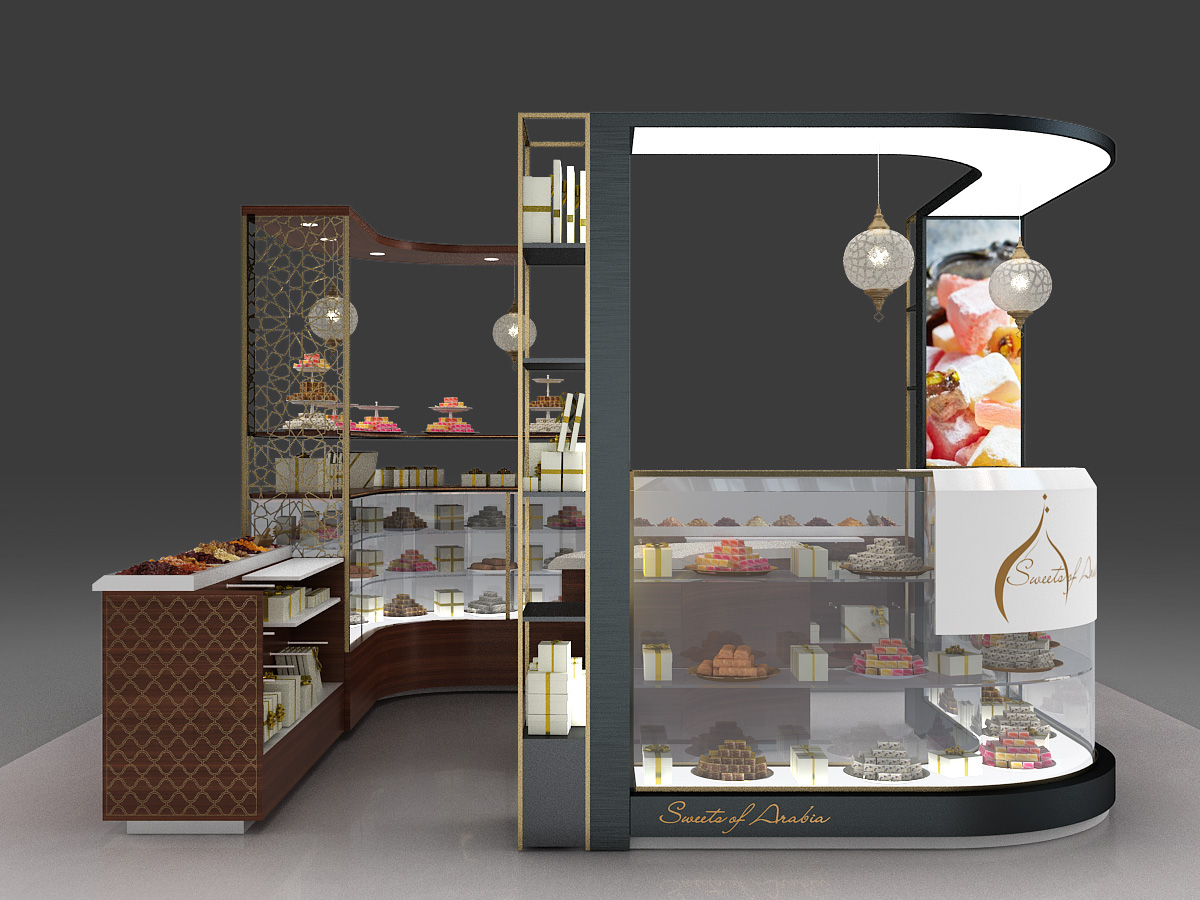 Retail design sweets of arabia Kiosk