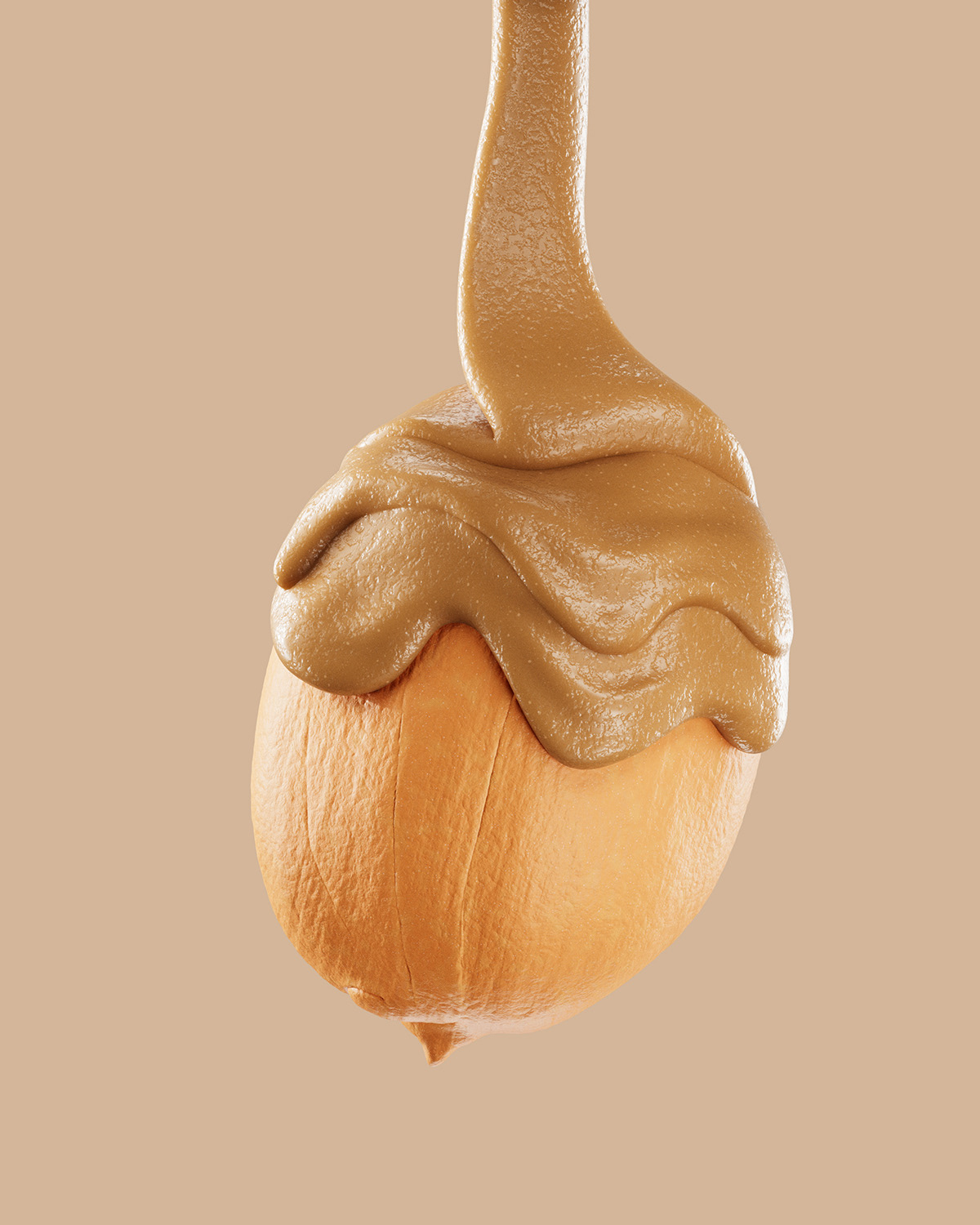 peanut butter peanut Packaging product design  3D Render 3ds max splash Liquid honney