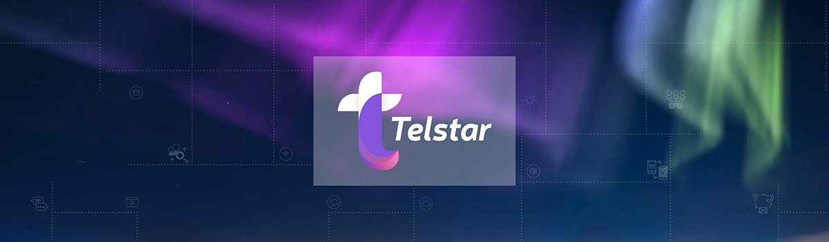 telstar Advertising  graphic design  animation  motion Technology branding  network title animation