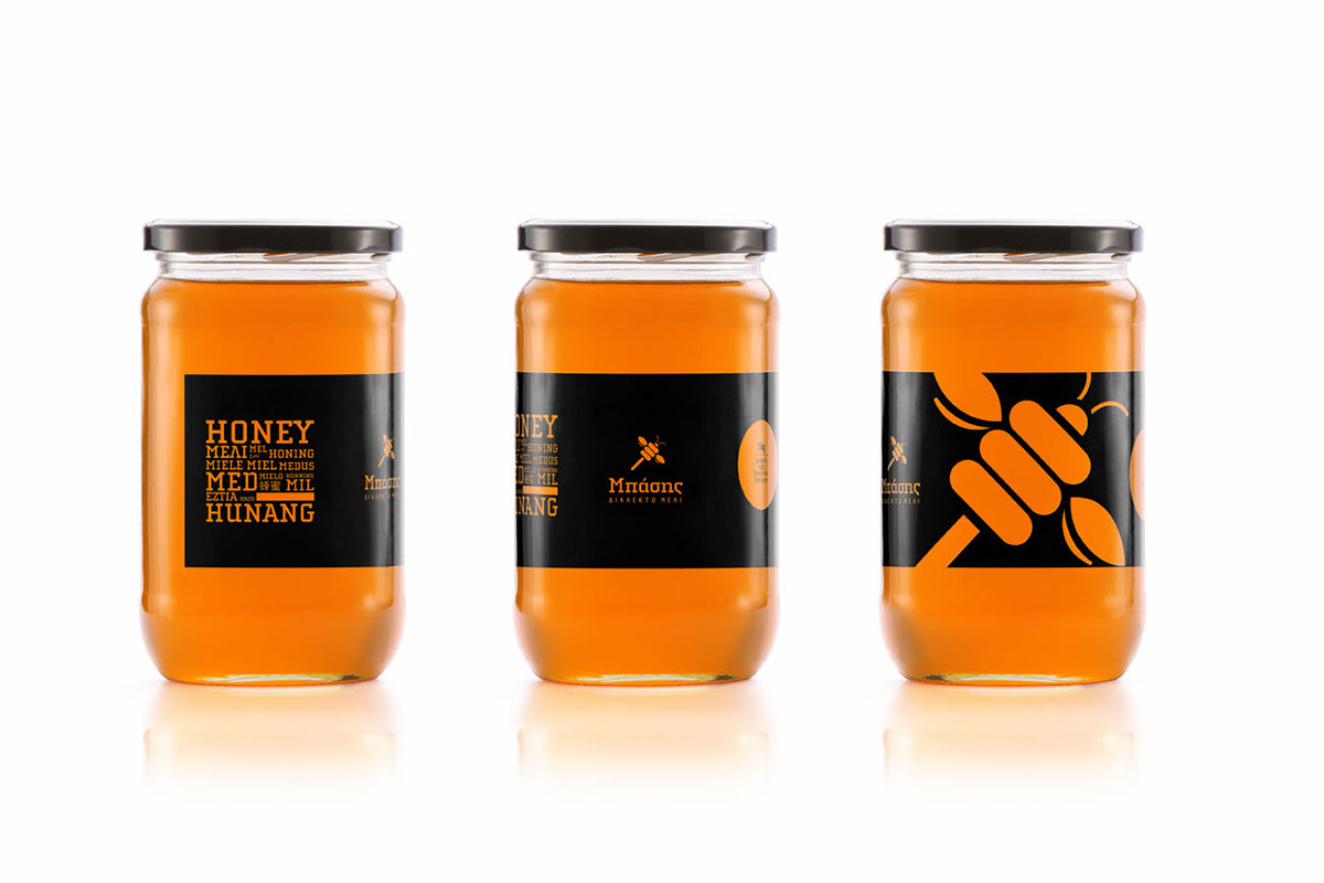 honey homemade Greece brand logo Logotype concept bee Label cloudtrap design Visual Communication visual design athens selected honey