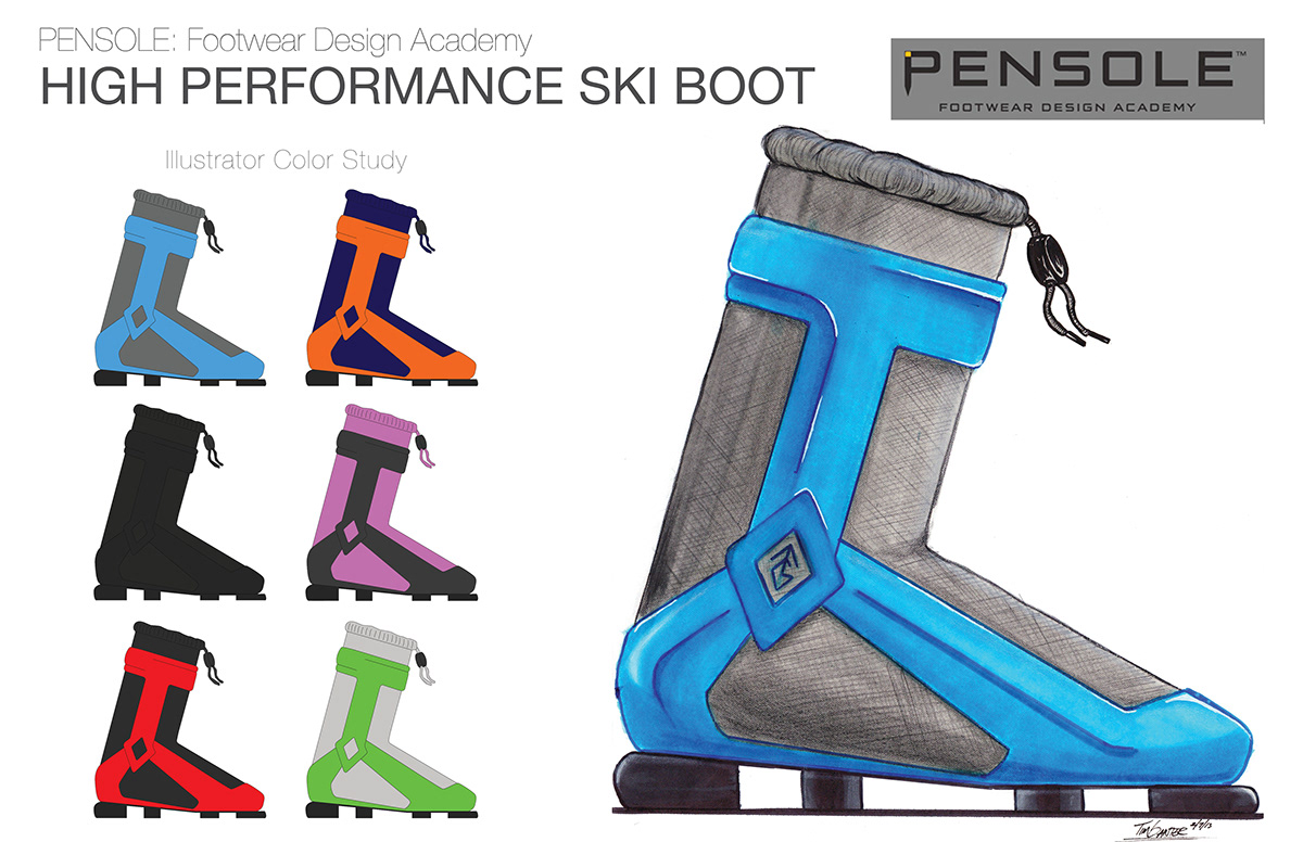 footwear Pensole Ski footwear design