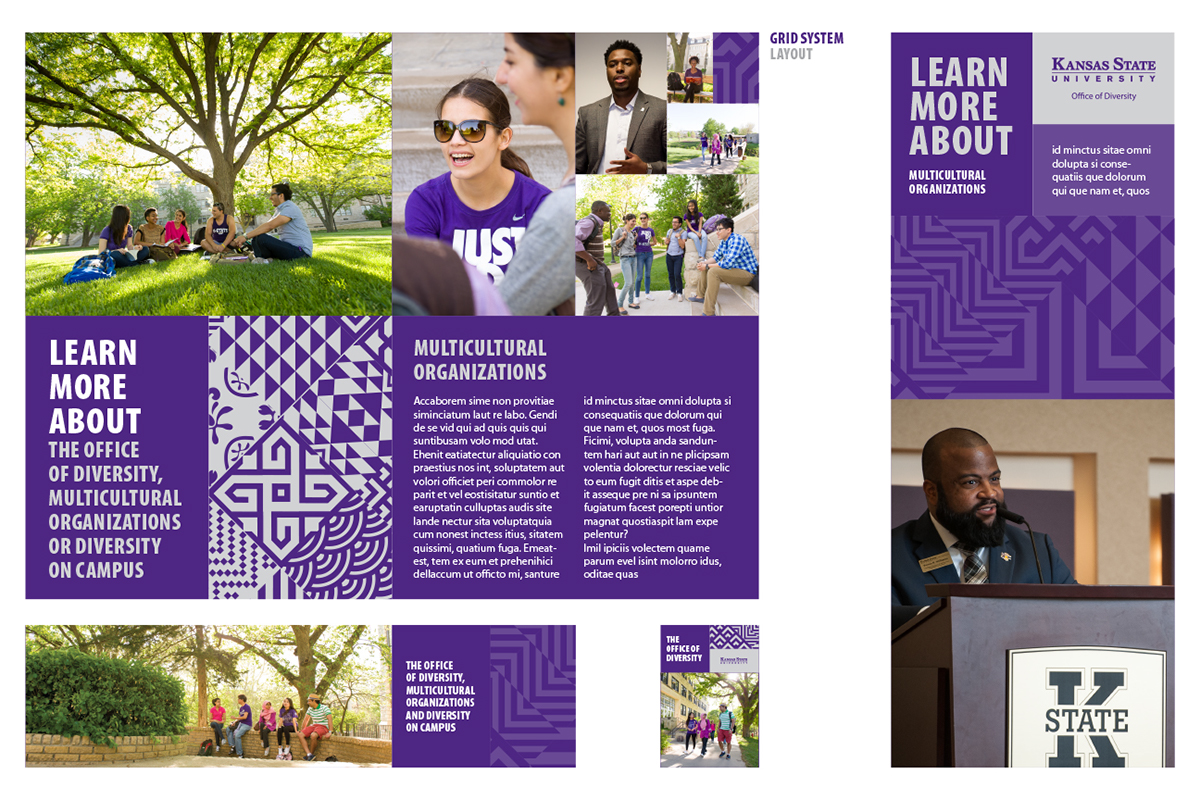 Adobe Portfolio Patterns Diversity University Rebrand kansas identity system