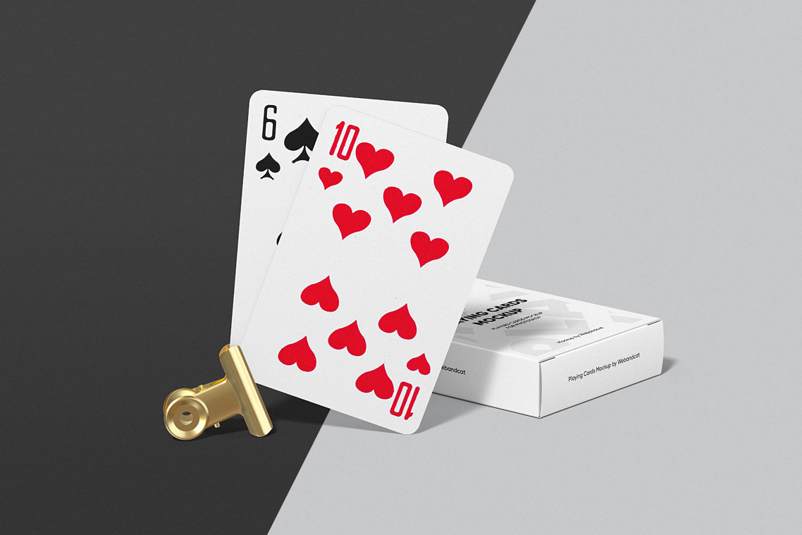 box card cards carton casino deck Mockup Pack paper playing