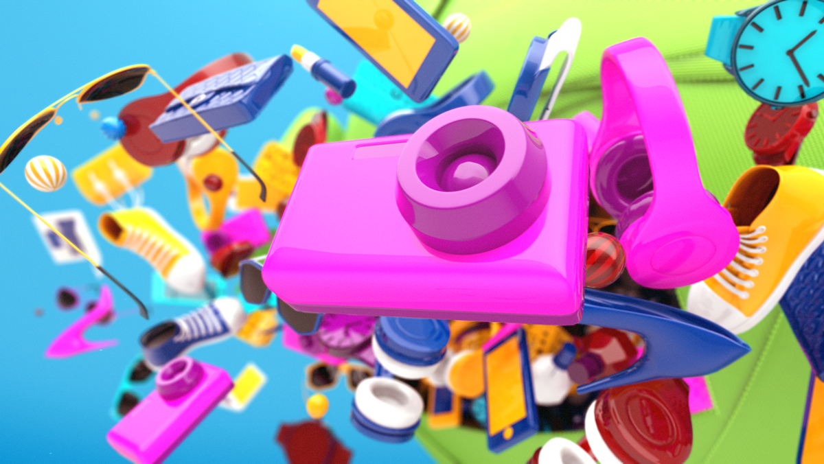 3d animation glossy colorful trendy fun element rewards StarHub DDB live action