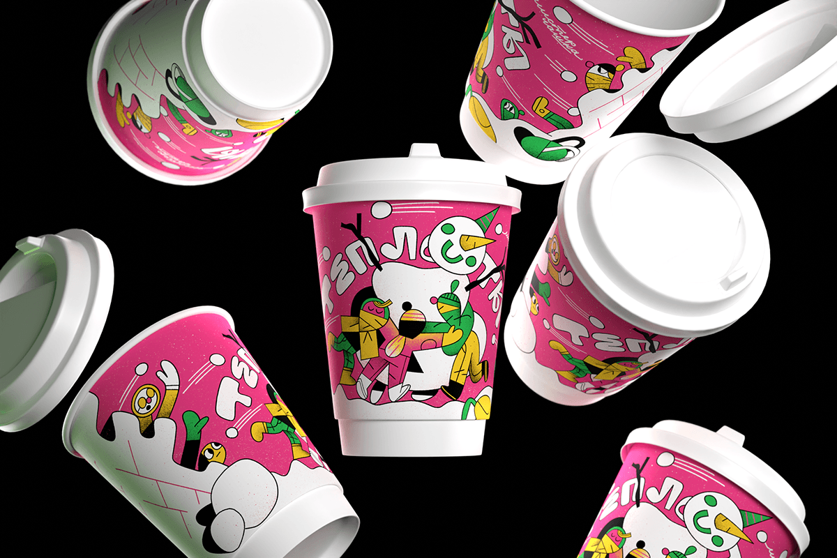 ILLUSTRATION  Character design  digital illustration coffee shop Packaging identity Brand Design