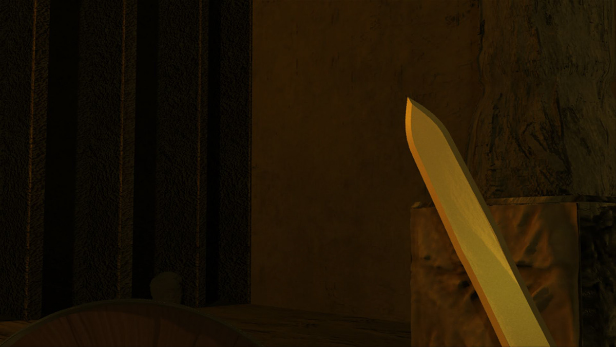 dark knight Sword lighting medieval Shields 3D modeling 3D room
