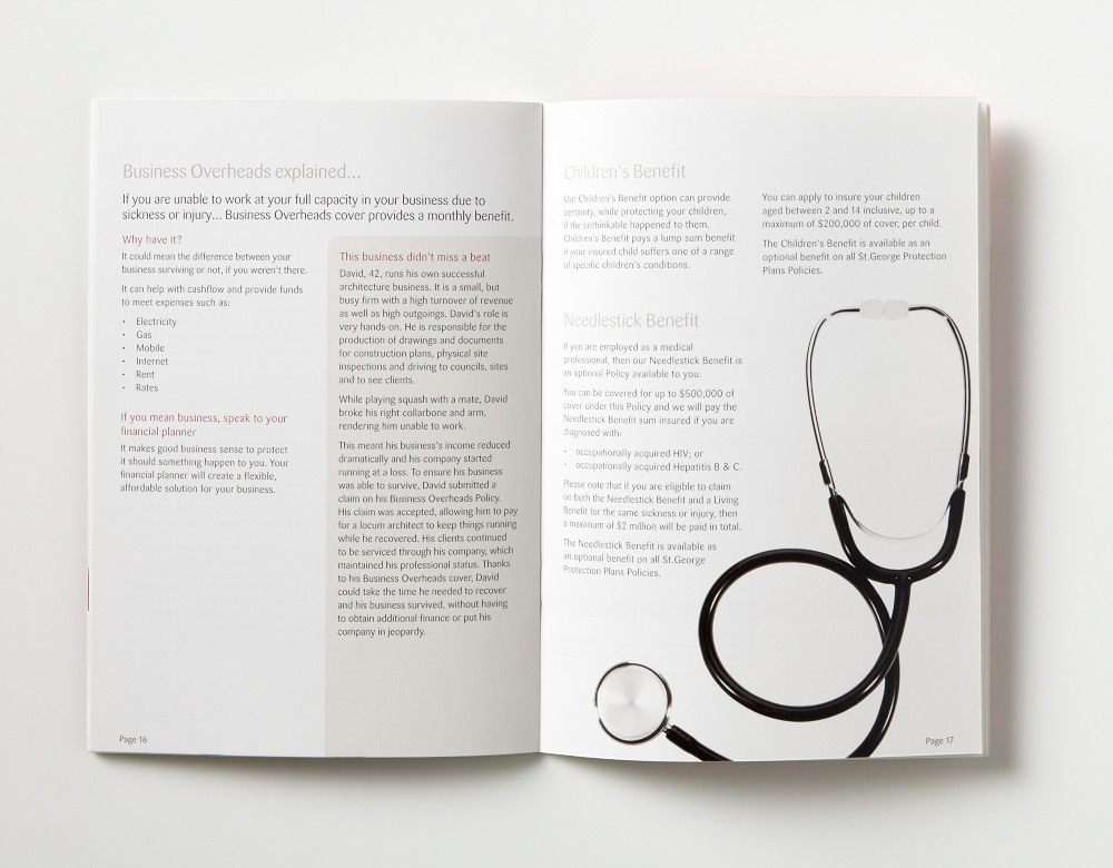 brochure insurance  Long Form typesetting