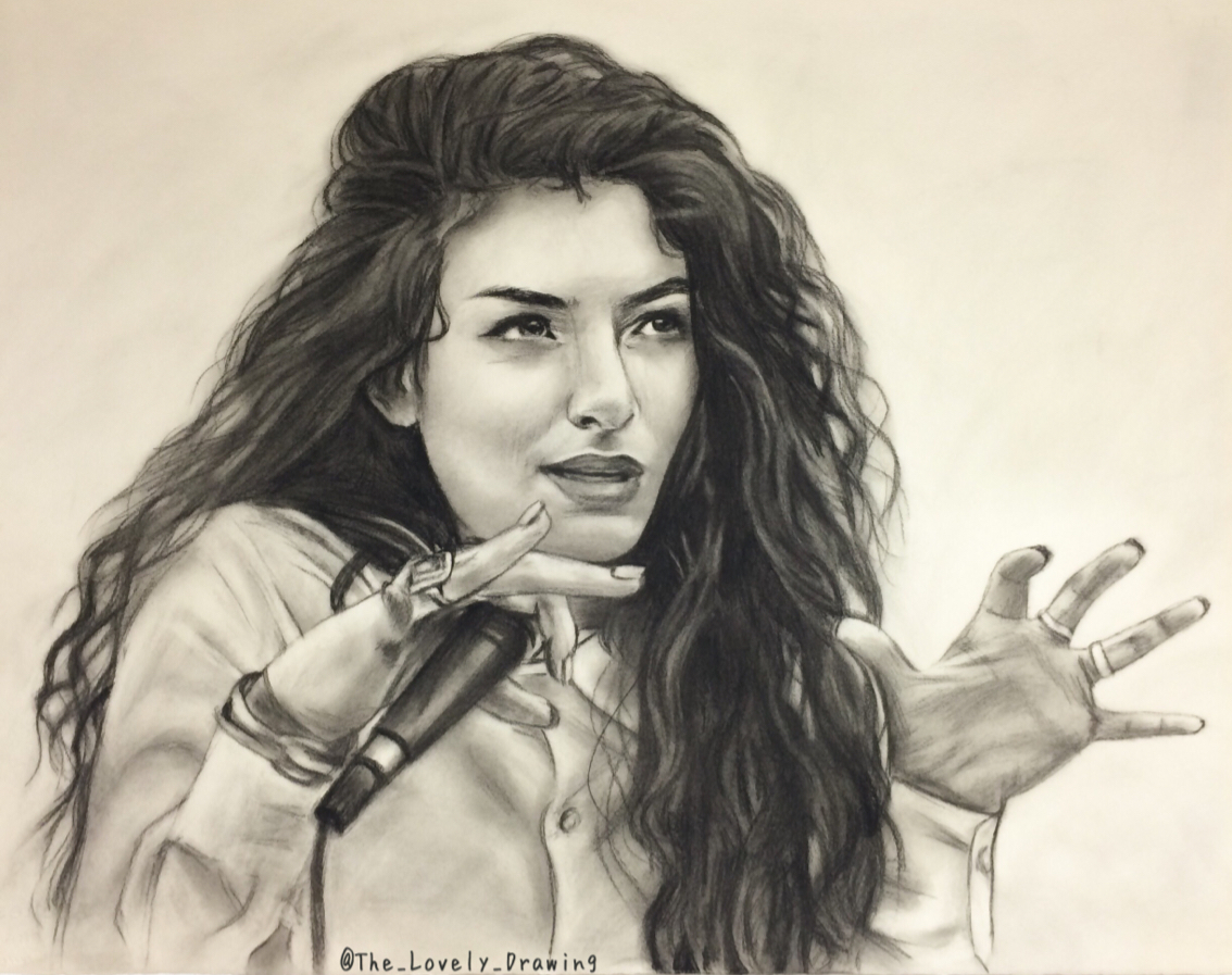 madethis Made this colossal Realism realistic portrait Marissa Asal Lorde charcoal pure heroine Singer