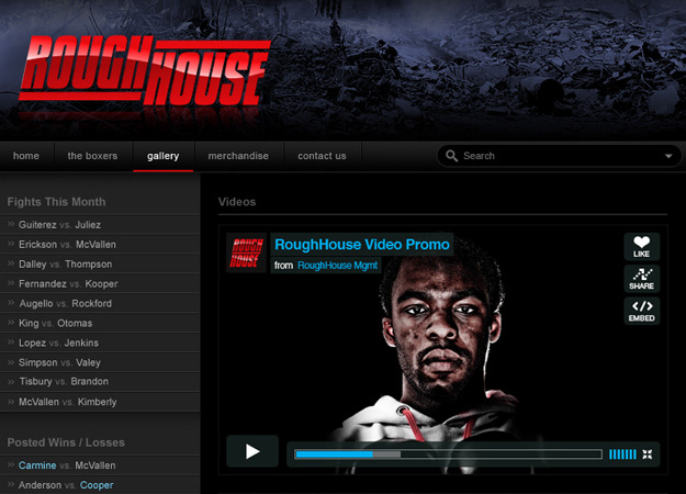 rough house management Boxing Website print video