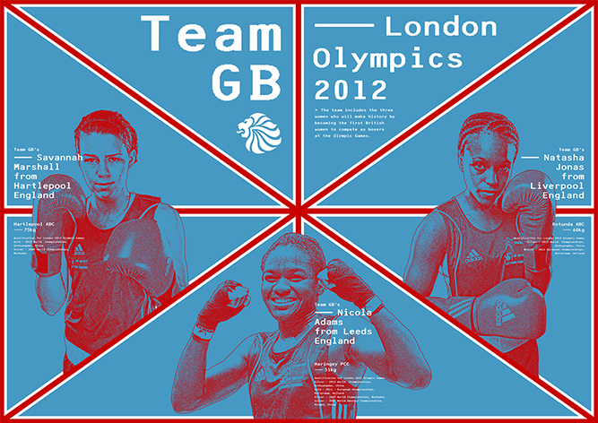 poster  boxing  London Olympics sport print