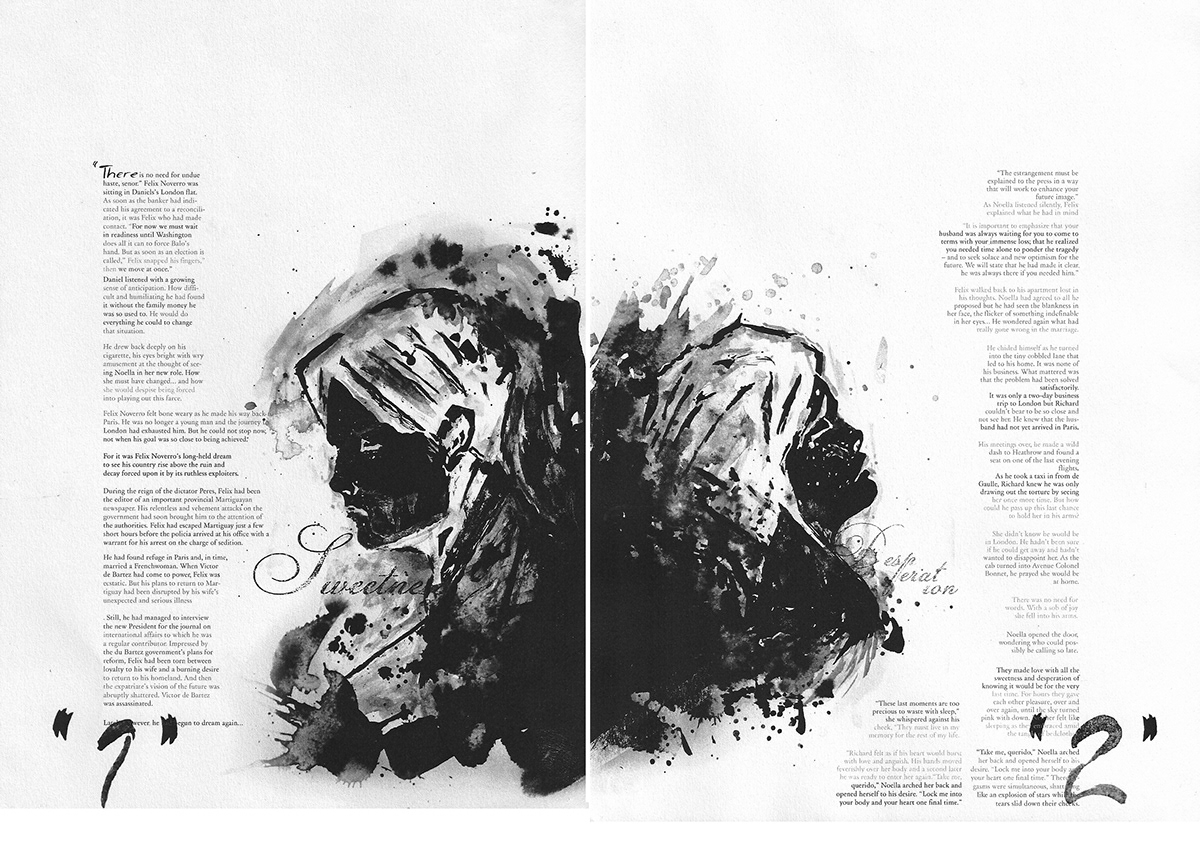 ink Double Page Spread book illustrations