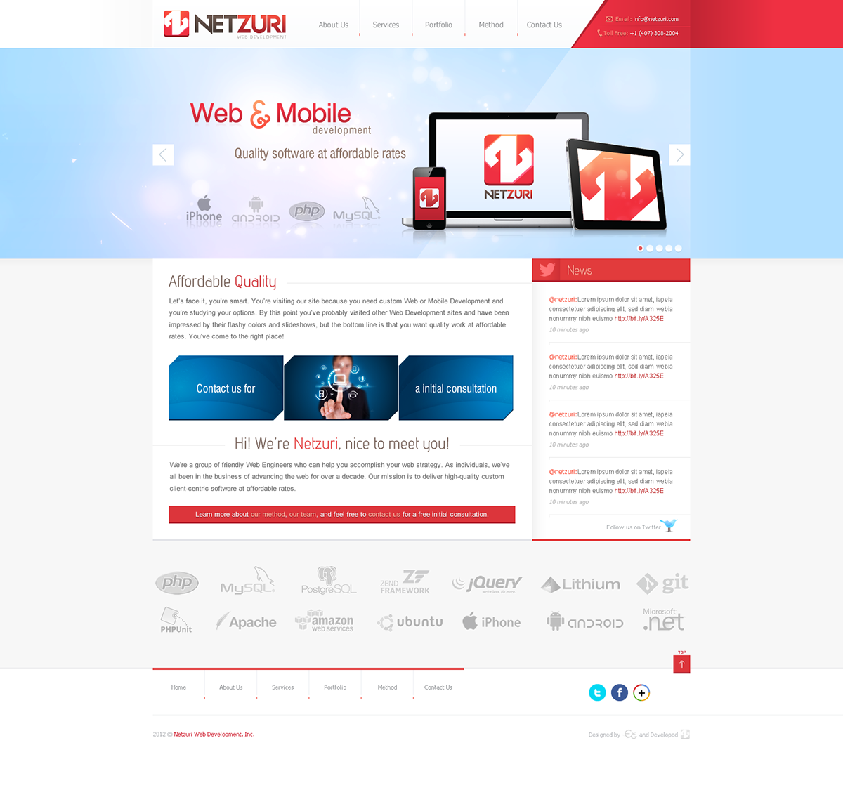 Web netzuri clean red