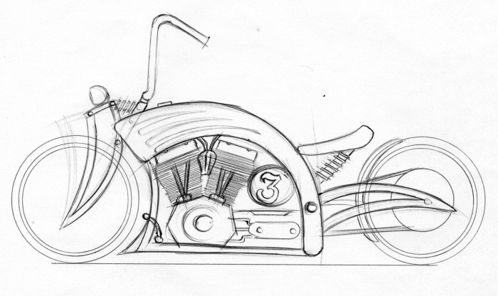 sketching pen and ink motorcycles automotive   transportation drawings