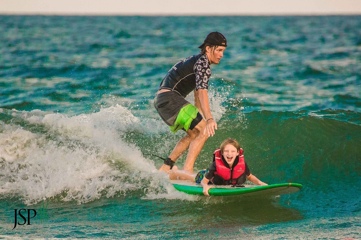 Indo Jax  Surf Charities special needs summer camp Blockade Runner  wrightsville beach north carolina Visually impaired austim cystic fibrosis