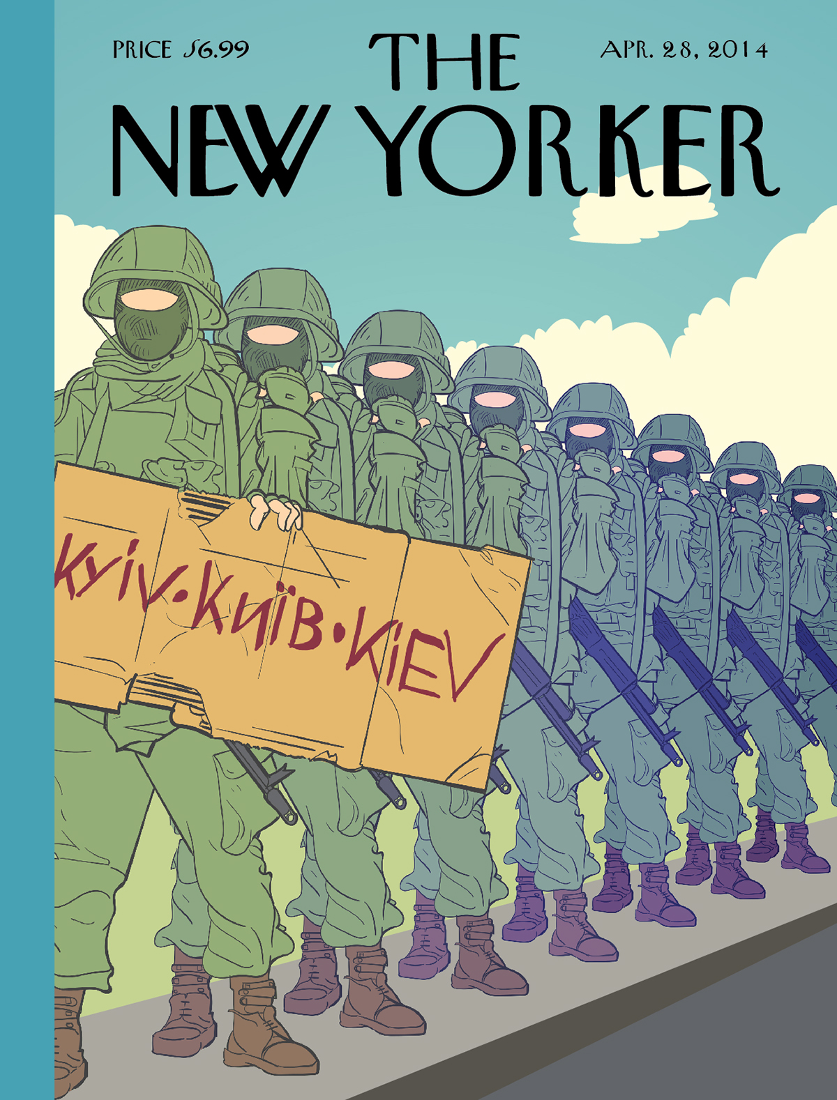 newyorker new yorker cover COVERILLUSTRATION crimea Russia ukraine soldiers politics tintin RoadTrip