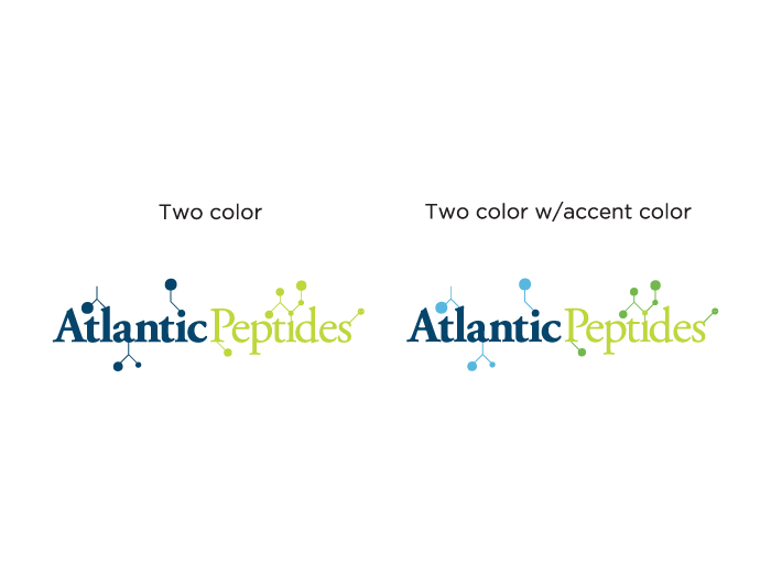 identity  Atlantic Peptides matt mcgillvray mcgillvray designs logo medical chemistry