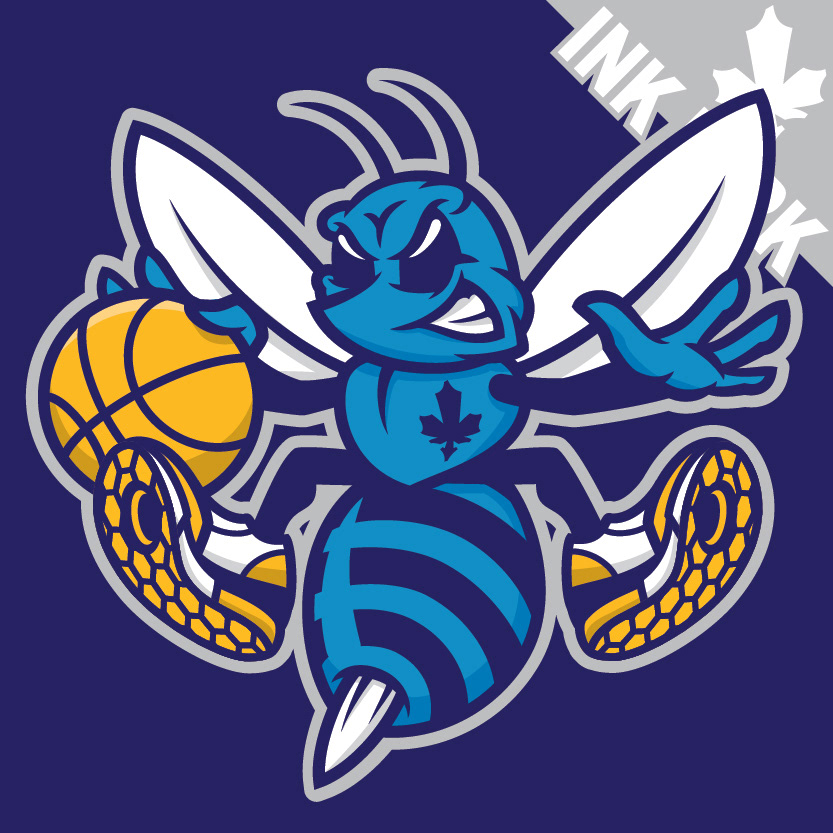 hornets Mascot logo ILLUSTRATION  Character sportslogo logoflip