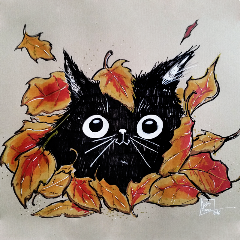cat autumn fall