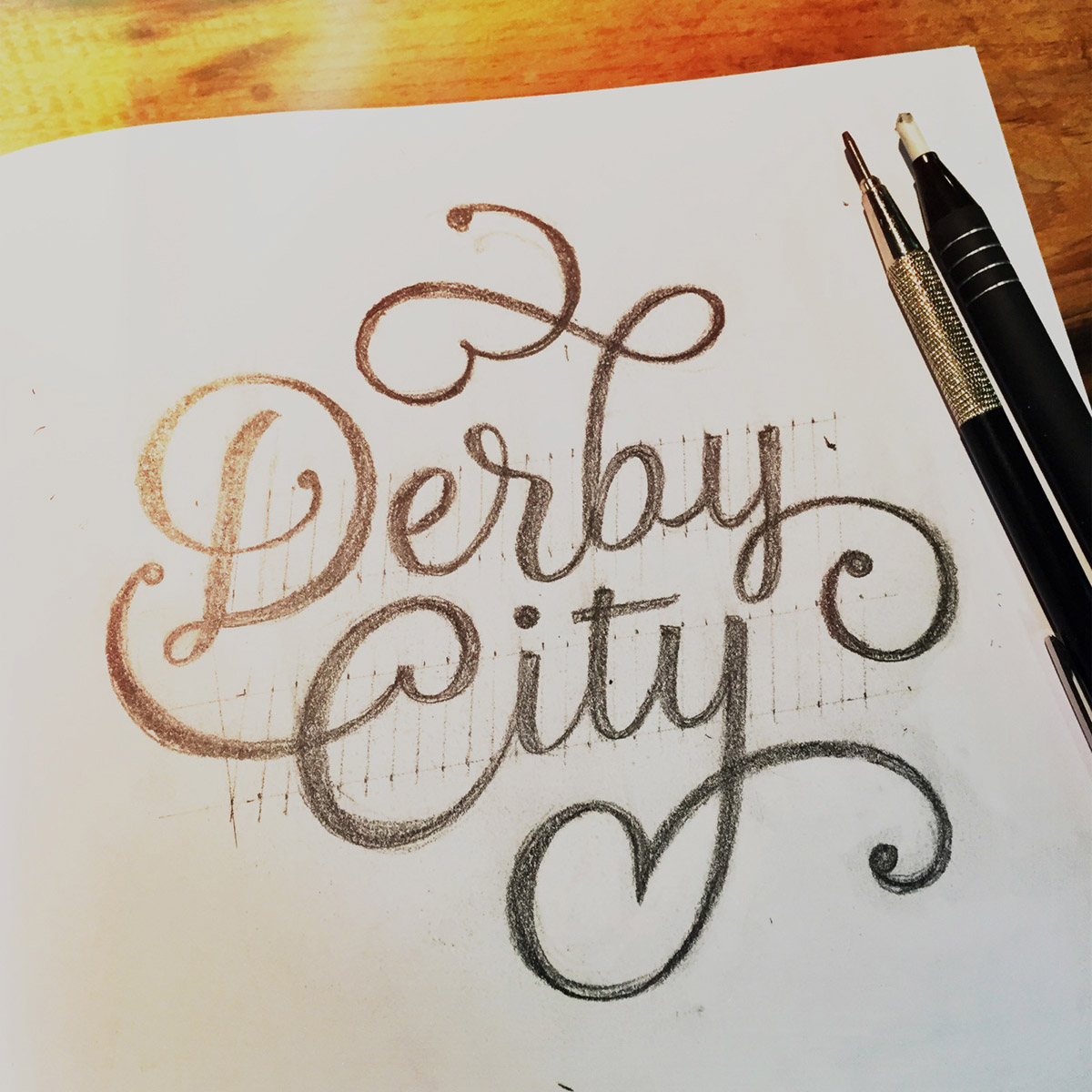 lettering customlettering letterpress print louisville derbycity Handlettering leogomez