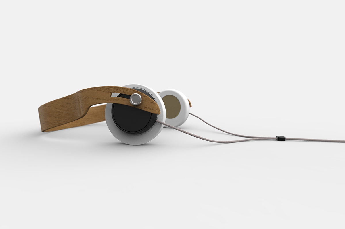 headphones headset wood earphones stereo ntnu student concept hodetelefoner IPD