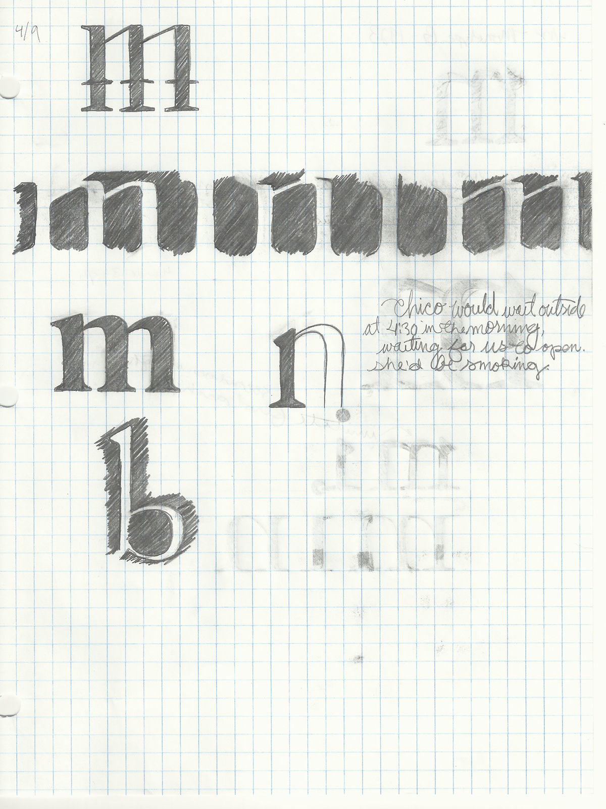 minimum type lettering doodle sketch