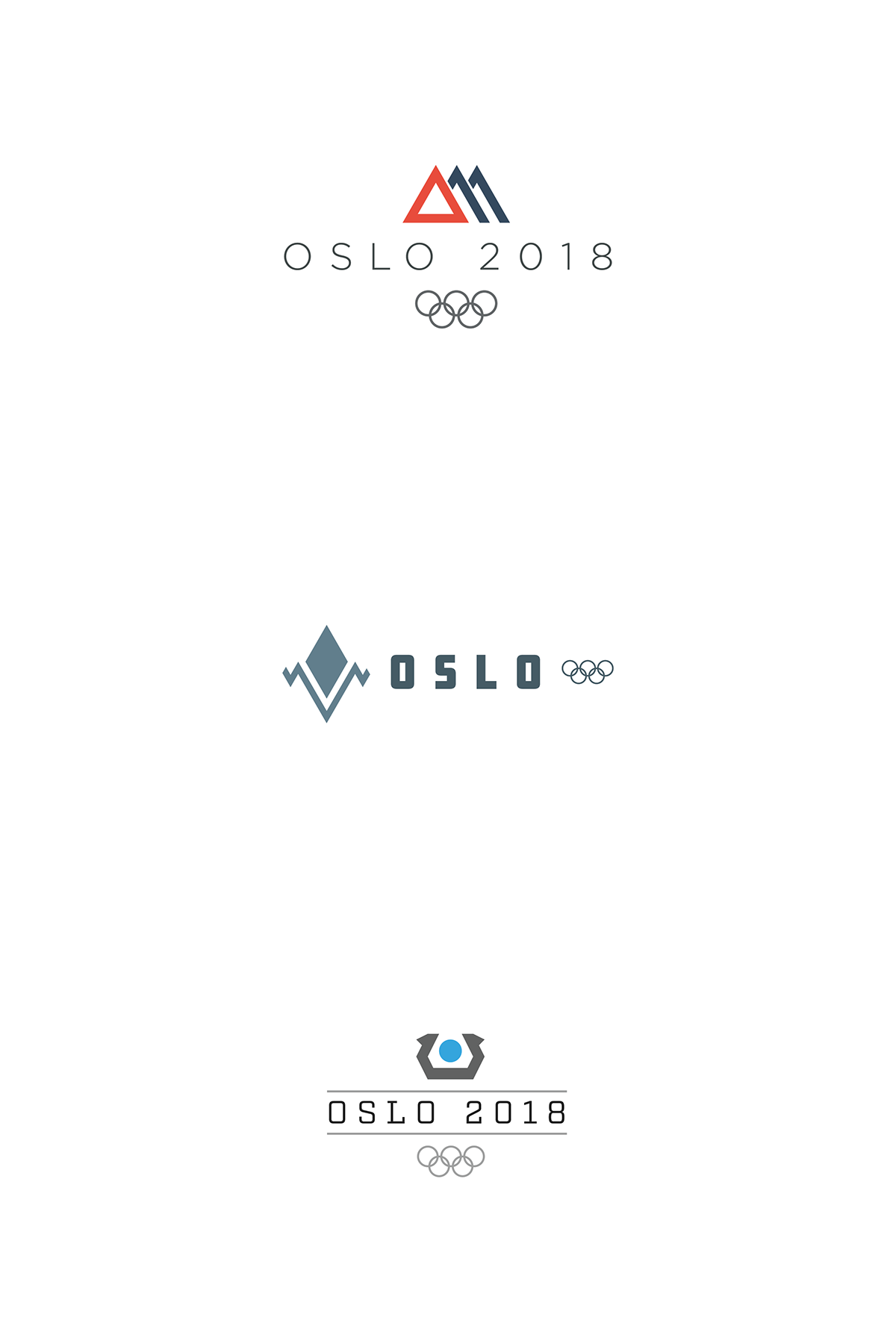 oslo Olympics logo design concept mountains Games sport identity Mockup