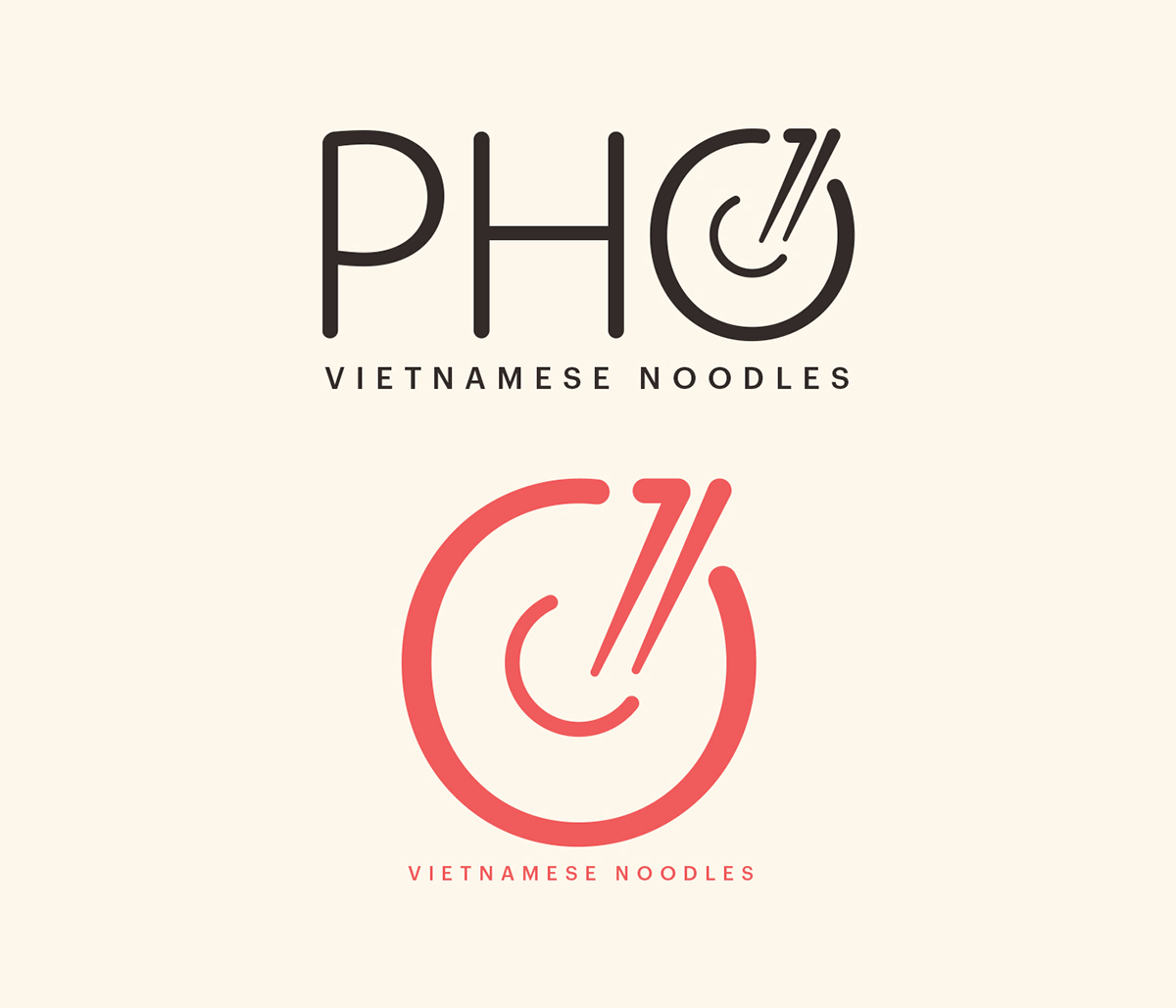 Rebrand pho restaurant Vietnamese Noodles ramen noodles Logo Design icon design  asian Food 
