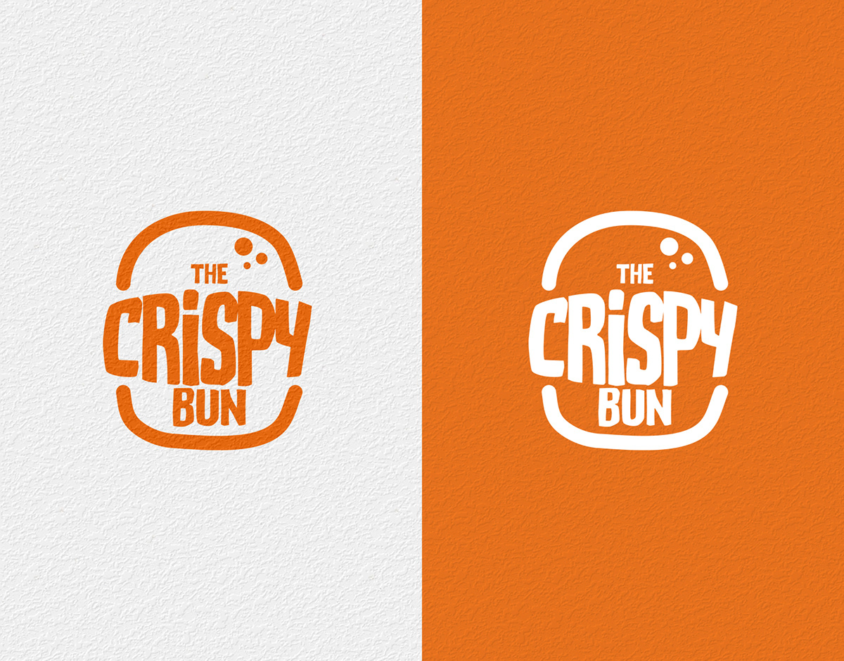 brand brand logo branding  Burger Logo fast food joint fast food logo food logo Logo Design the crispy bun vector logo