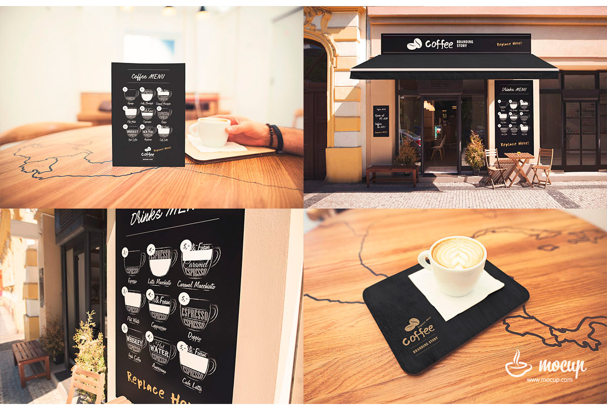 13 PSD Coffee Shop Mockups on Behance