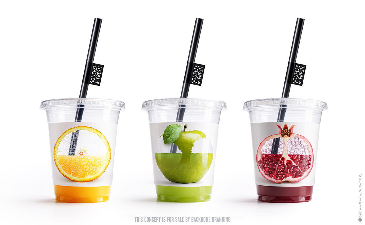 juice cup interactive orange pomegranate gif design take away