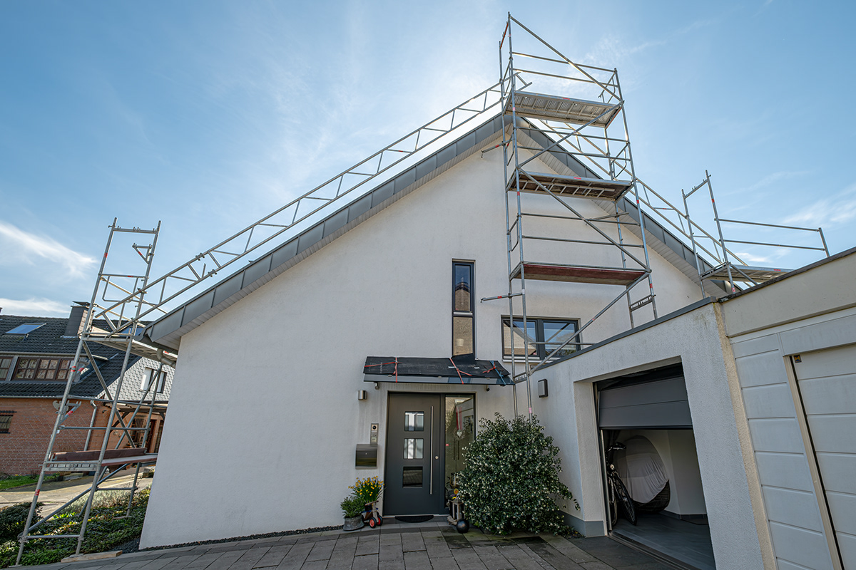scaffolding construction Gerüst PV-System