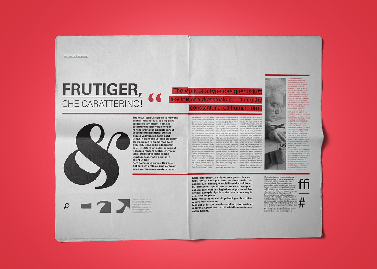 #aant #Tabloid #newspaper   #editorialdesign #red   #magazine #Design #frutiger #photoshop