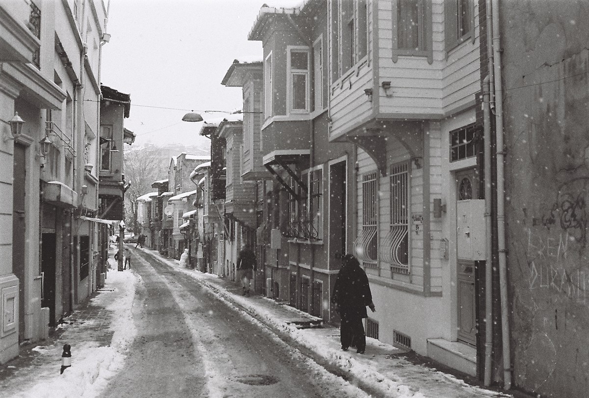 winter kar snow istanbul kış yolda Street blackandwhite Analogue analog canonet
