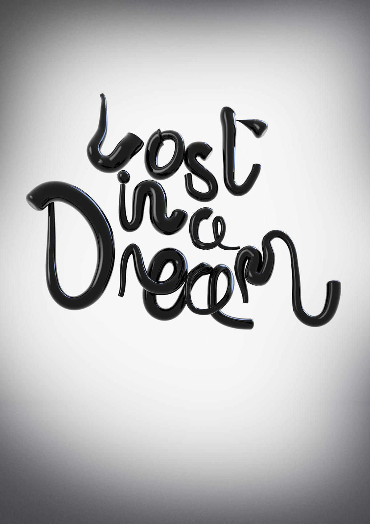 dream 3D typography 3D text c4d