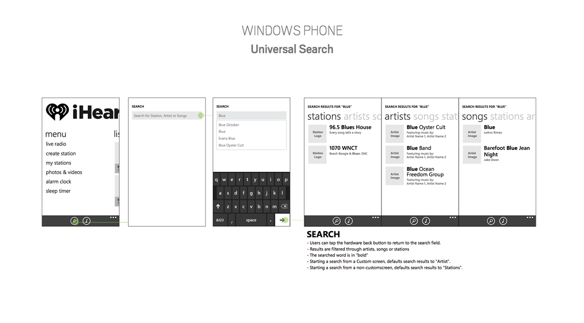iheartradio windows phone windows mobile app spotify rdio pandora