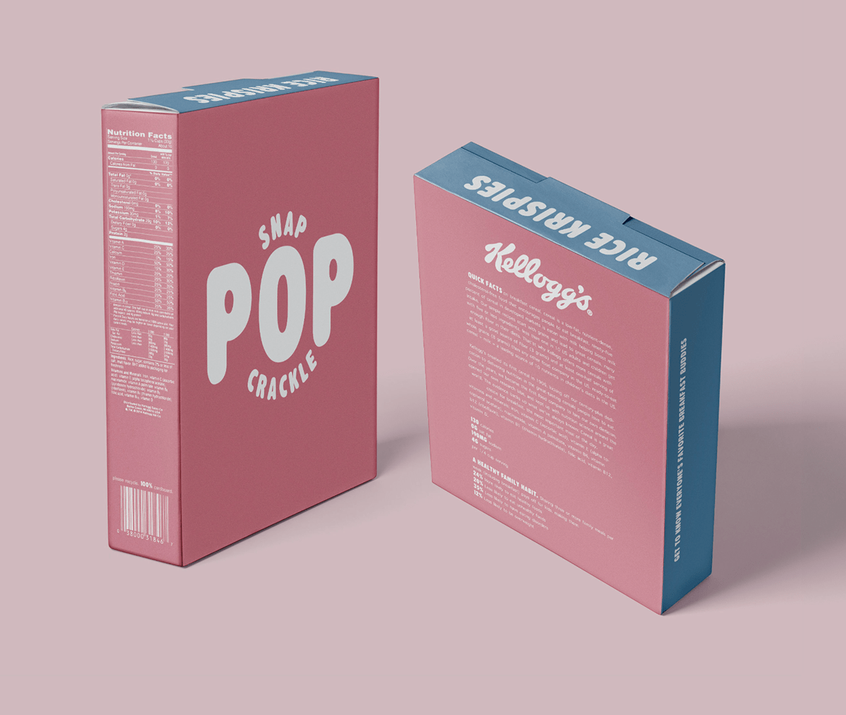 cereal box kellogs rice krispies snap crackle pop typography  