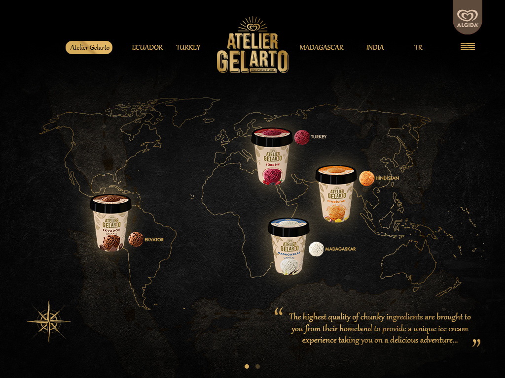 Advertising  algida atelier gelarto brand identity branding  design landing page marketing   Web Design 