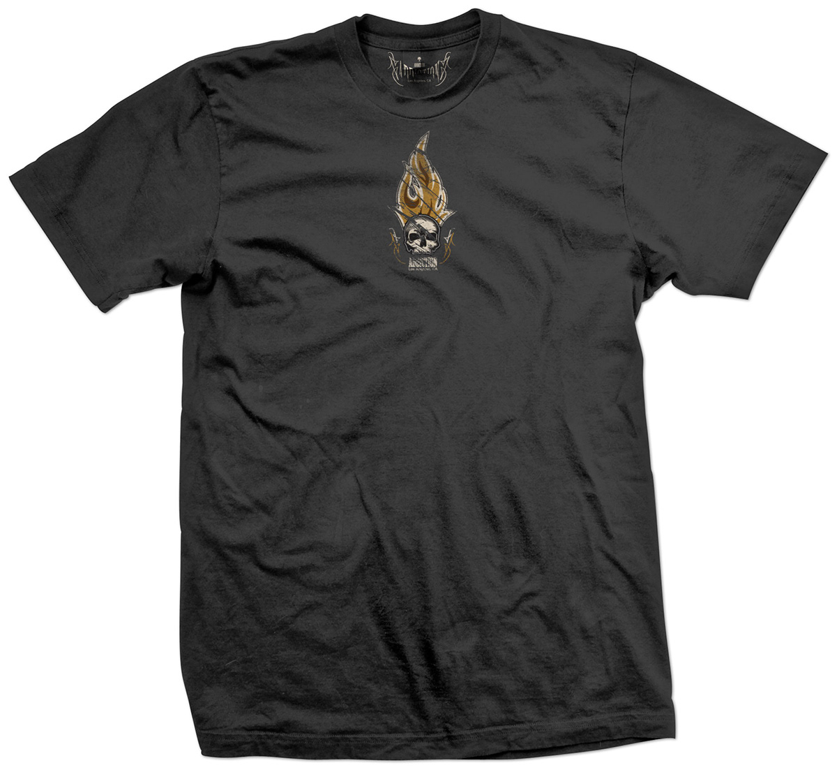 t-shirt tshirt apparel skull skulls vintage biker seal crest Flames