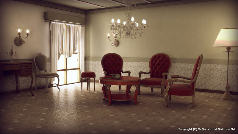Interior design timecore 3D 3ds max vray old house