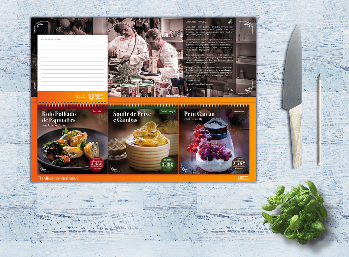 Unilever Food Solutions UFS christmas recepies receitas de natal brochure graphic design 