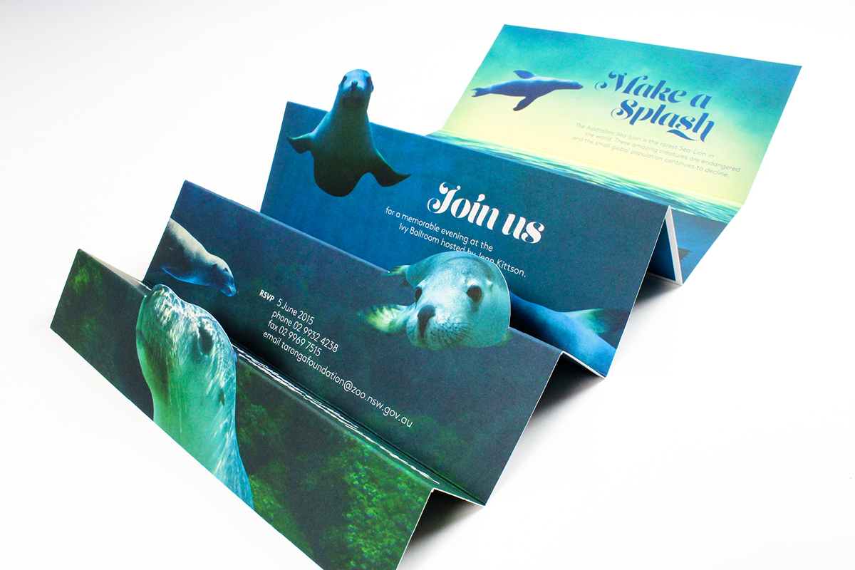Event Design Event Taronga Zoo interactive print foiling Collateral brand