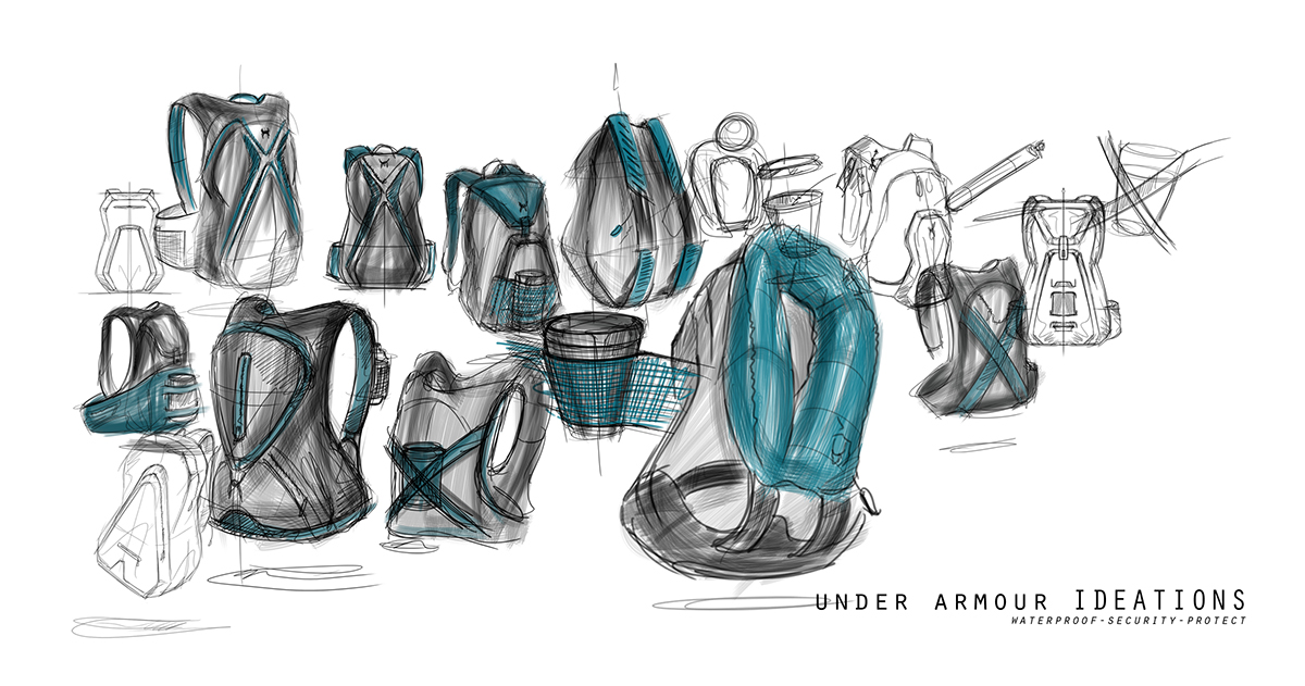 wacom sketch Render rendering shoes footwear car concept bag table product design adidas Salomon Nike