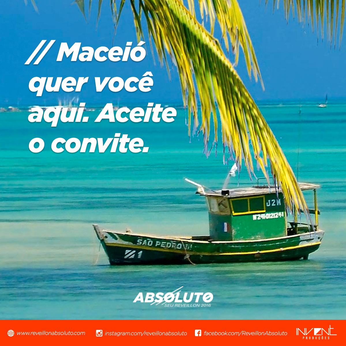 Absoluto reveillon Maceió Alagoas praia Redes Sociais facebook instagram beach Nature virada de ano Reveillon Absoluto festa party dj