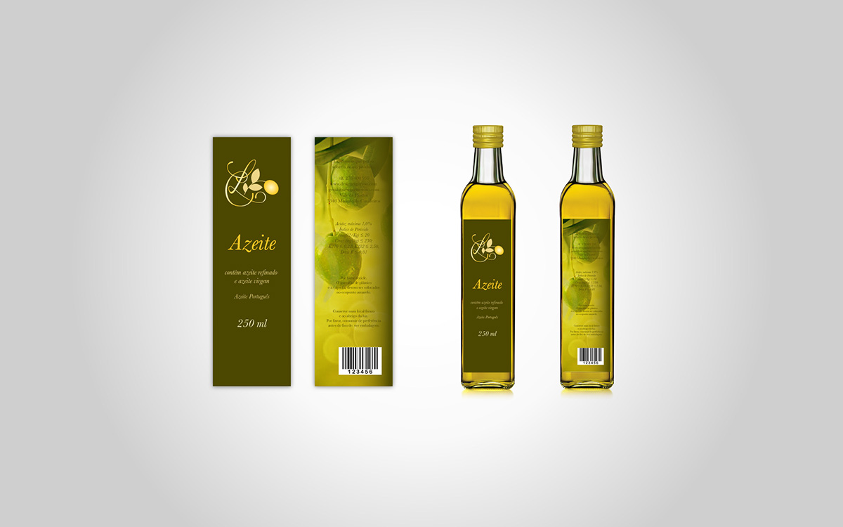 graphic design package olive oil type