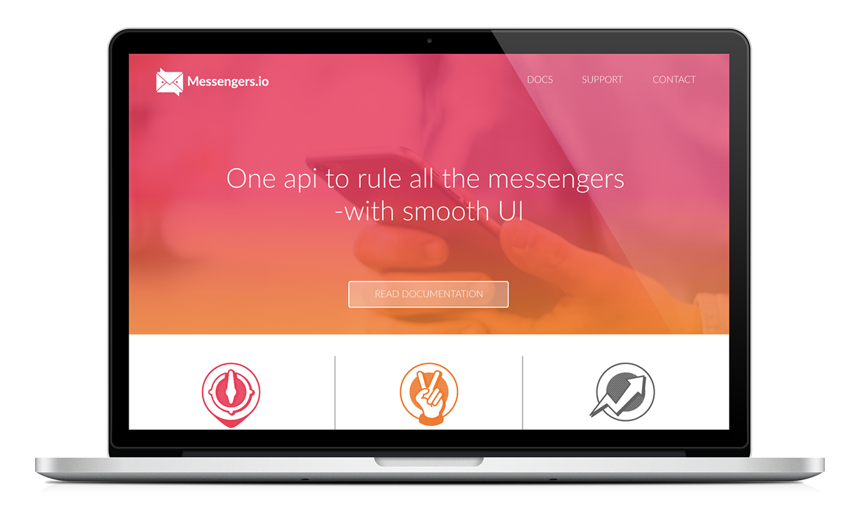 graphicdesign icons tech bot messengersio Responsive Website modern