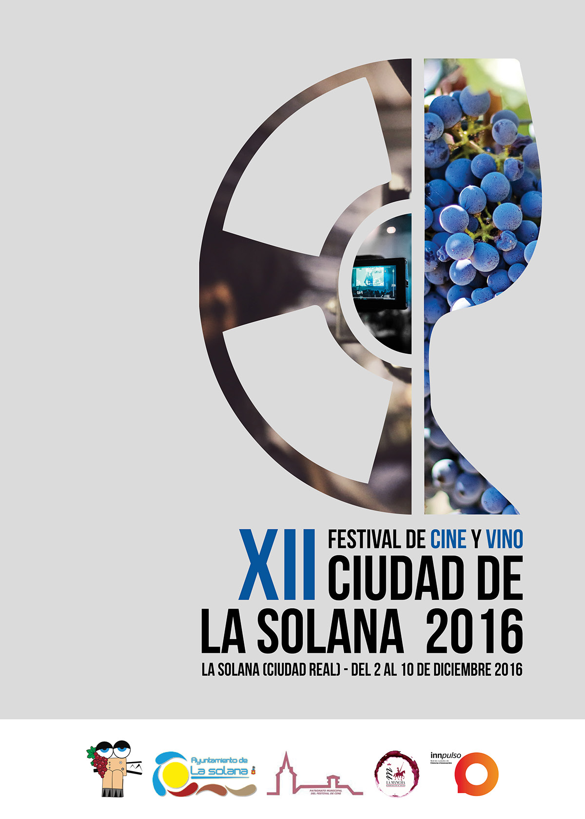 festival cine vino wine cartel diseño gáfico   arte digital Concurso