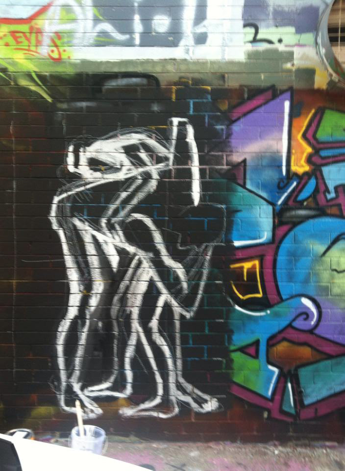 darwin fringe festival casey temby urban art painting on walls Community Art Mural street artist australian artist perth artist figurative