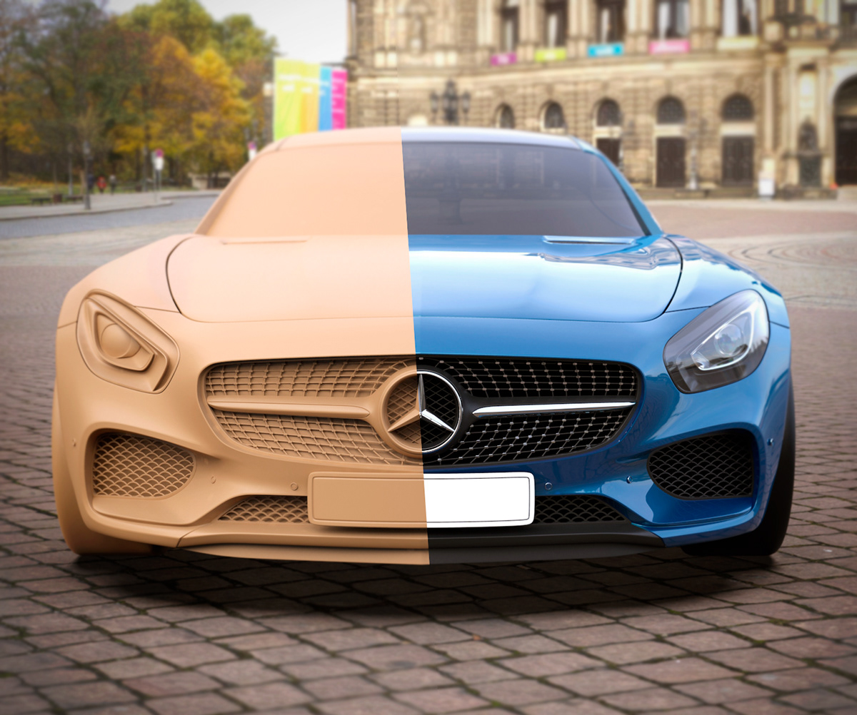 3d modeling 3D model Mercedes Benz AMG GT 3ds max keyshot automobile design car design