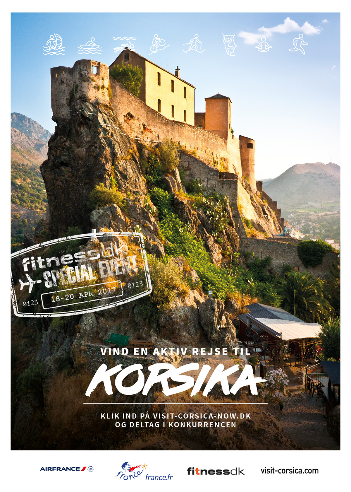 visual identity Travel corsica graphic design  posters Rollups Webdesign Commercials ad