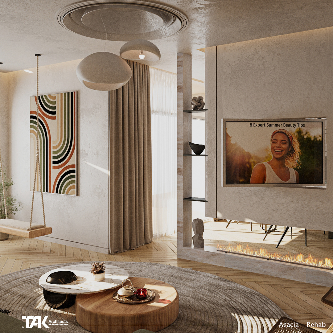 interior design  architecture Render visualization 3ds max modern design boho style living room designer